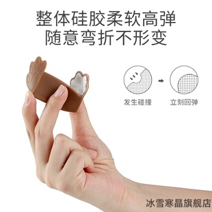 防磕碰柜门护角贴尖角保护套玻璃柜防撞门角边卫生间木门门底防水