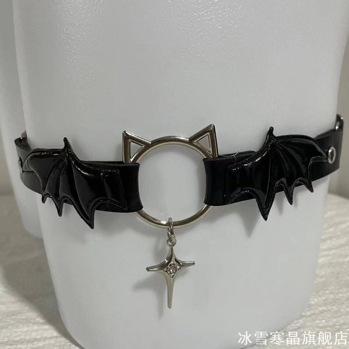 哥特恶魔翅膀绑腿项圈级配甜蜜颈链防滑朋克腰带高级腿带装饰大码图片