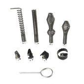 万清刀头管道疏通机配件直径16mm弹簧螺纹头带钩不带钩疏通头