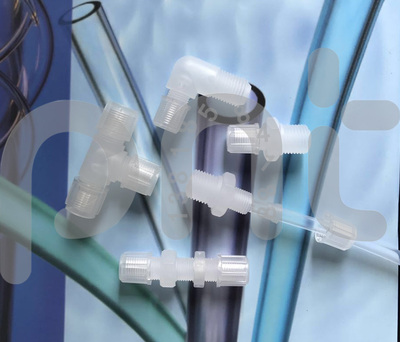 PP卡套接头 塑料管接头 快拧接头四氟管接头