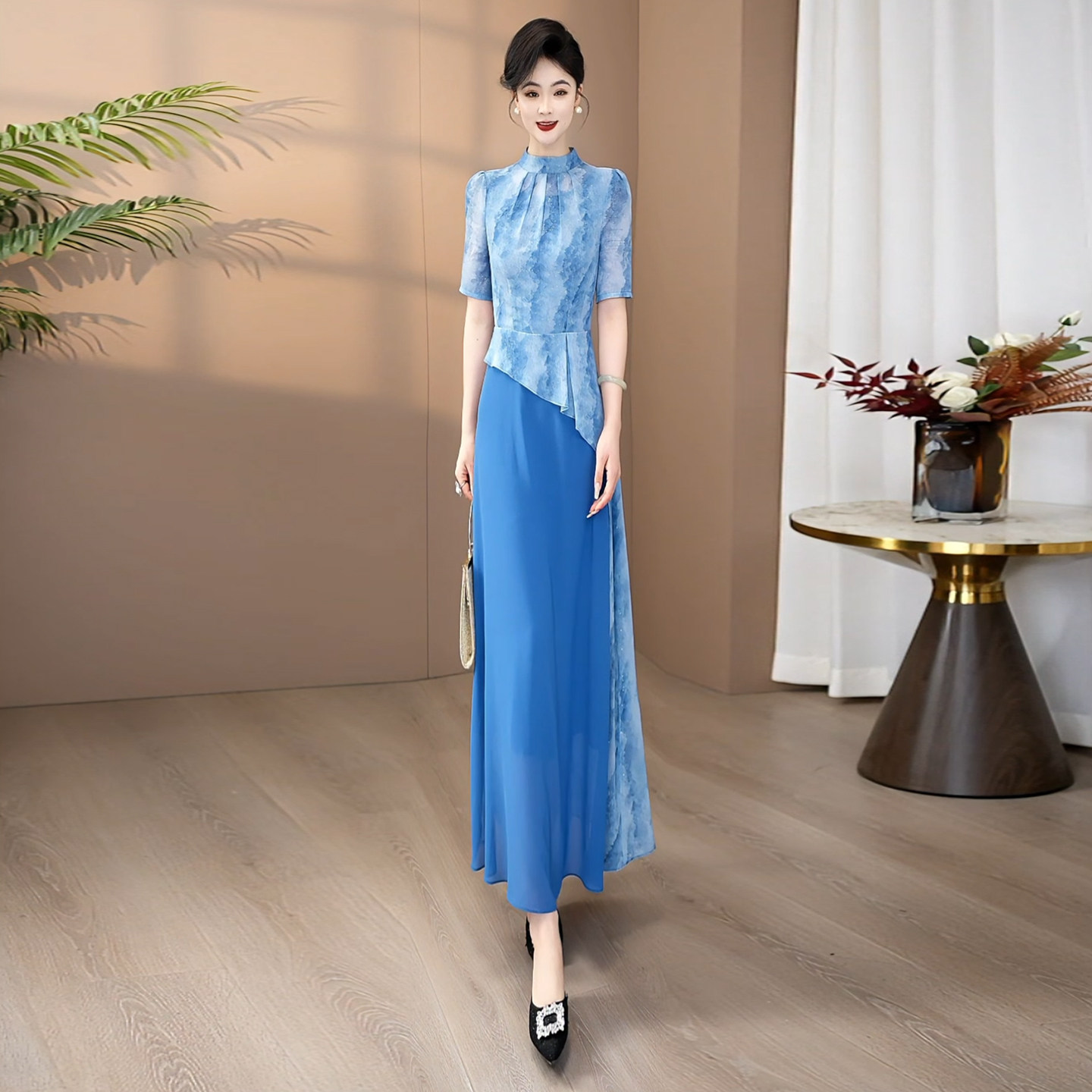 高级感连衣裙女装夏2026新款轻奢气质显瘦裙子端庄大气连身裙456