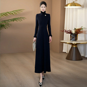 超好看 气质显瘦超长裙269 今年流行爆款 冬装 连衣裙加绒加厚新款