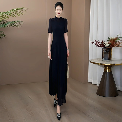 清仓连衣裙女夏2026新款时尚新中式气质显瘦长裙大摆连身裙449