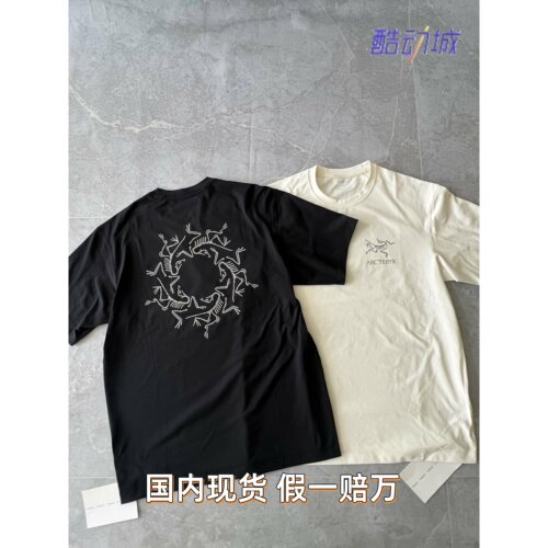 正品Arcteryx始祖鸟System A solarium三标彩色浮雕万花筒短袖T恤