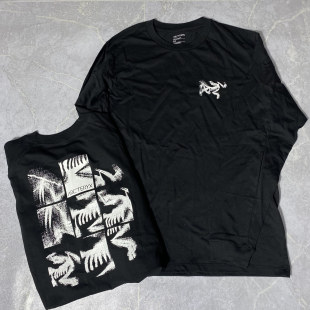 正品现货Arcteryx始祖鸟新款KRAGG系列SL彩虹纯棉圆领T恤印花长袖