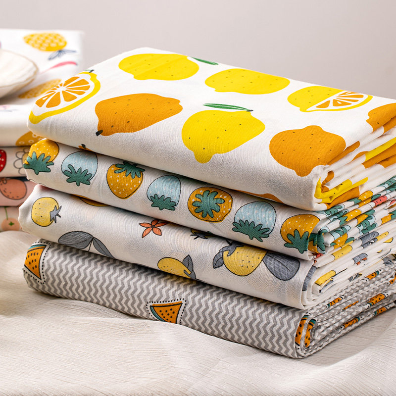 全棉小碎花布料田园印花布头手工diy纯棉卡通水果连衣裙服装面料