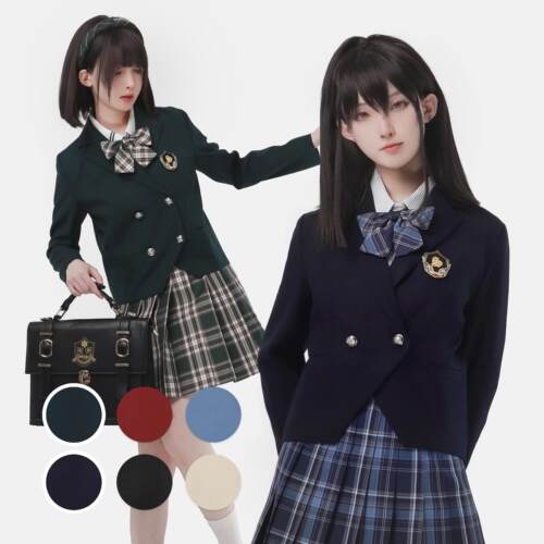 校供感JK制服小短西装外套栗下町