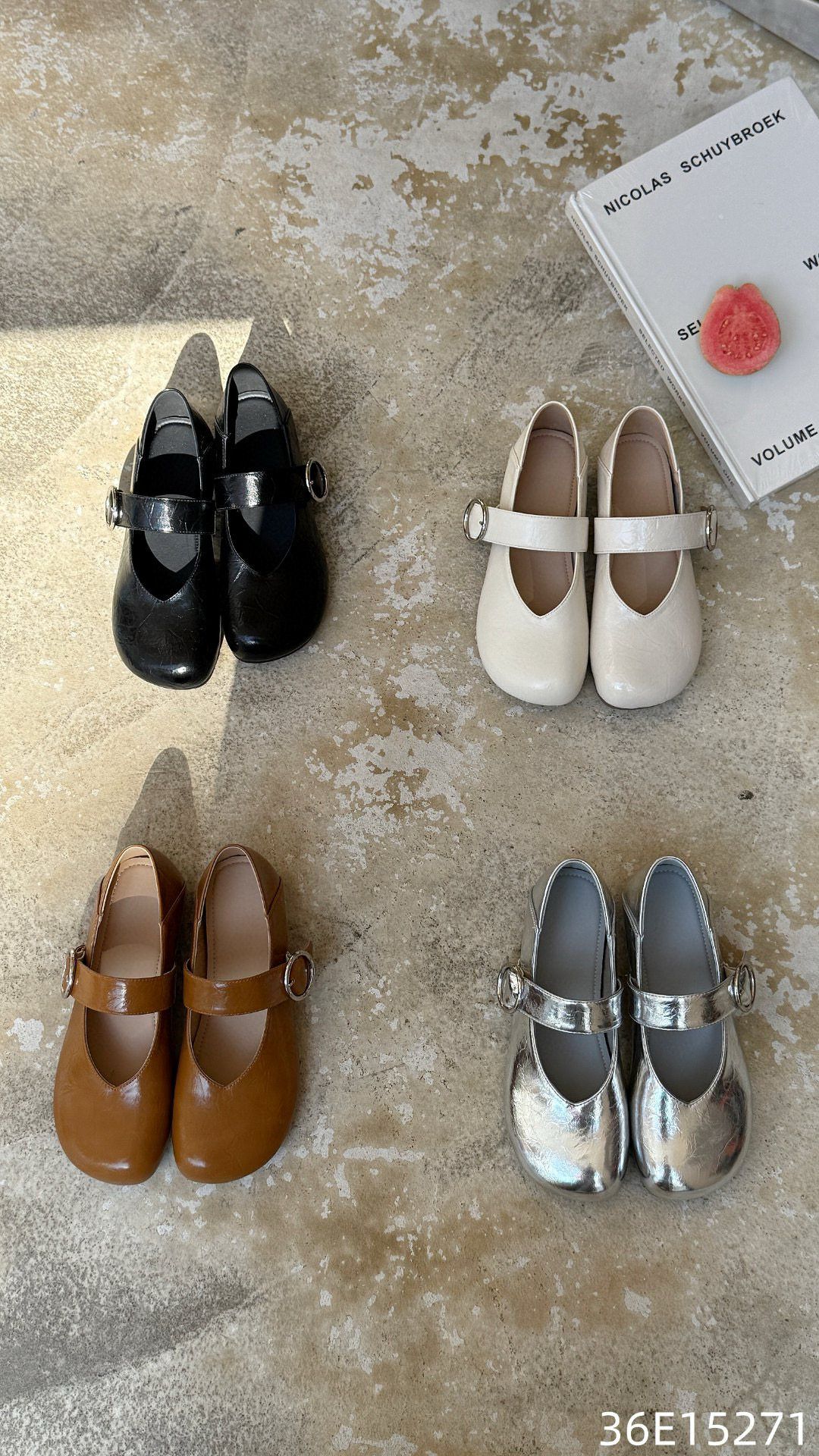 欧洲站2026春平底圆头豆豆鞋乐福鞋懒人鞋复古玛丽珍女单鞋15271,女鞋,玛丽珍鞋,淘宝优惠券,粉丝福利购,淘宝优惠卷