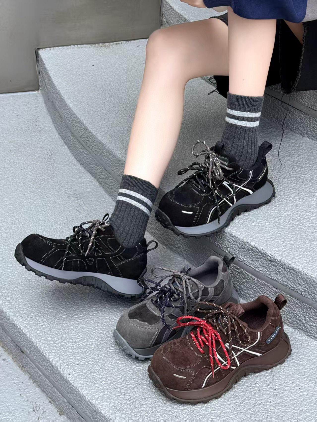 米新款2025冬松糕厚底增高加绒老爹鞋运动休闲鞋时尚百搭保暖女鞋