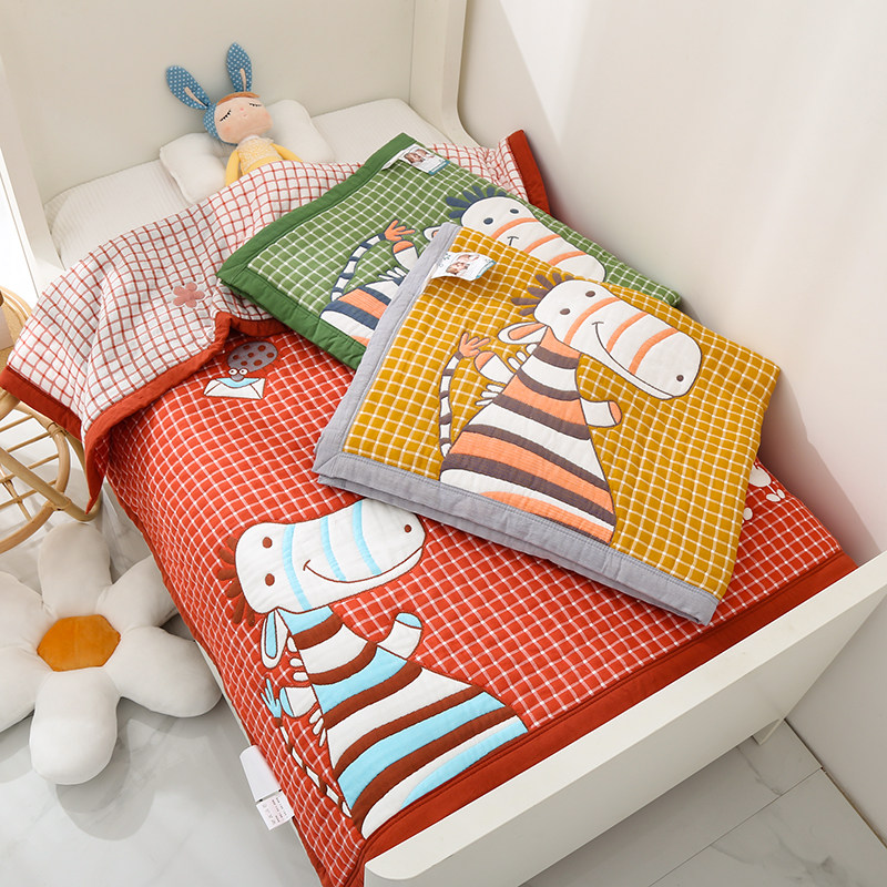 12层纱布加厚儿童纯棉被子宝宝盖柔软全棉幼儿园午睡盖毯秋冬新生