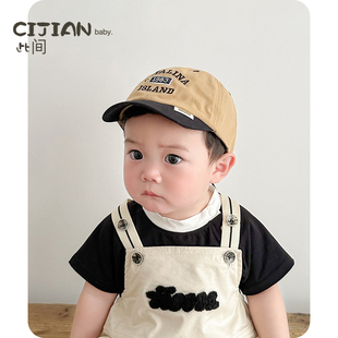 宝宝帽子春夏季婴儿韩版鸭舌帽男宝女宝百搭棒球帽儿童户外遮阳帽