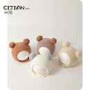 宝宝帽子秋冬季 套头帽儿童超萌包头帽 婴儿保暖护耳帽男宝女宝时尚