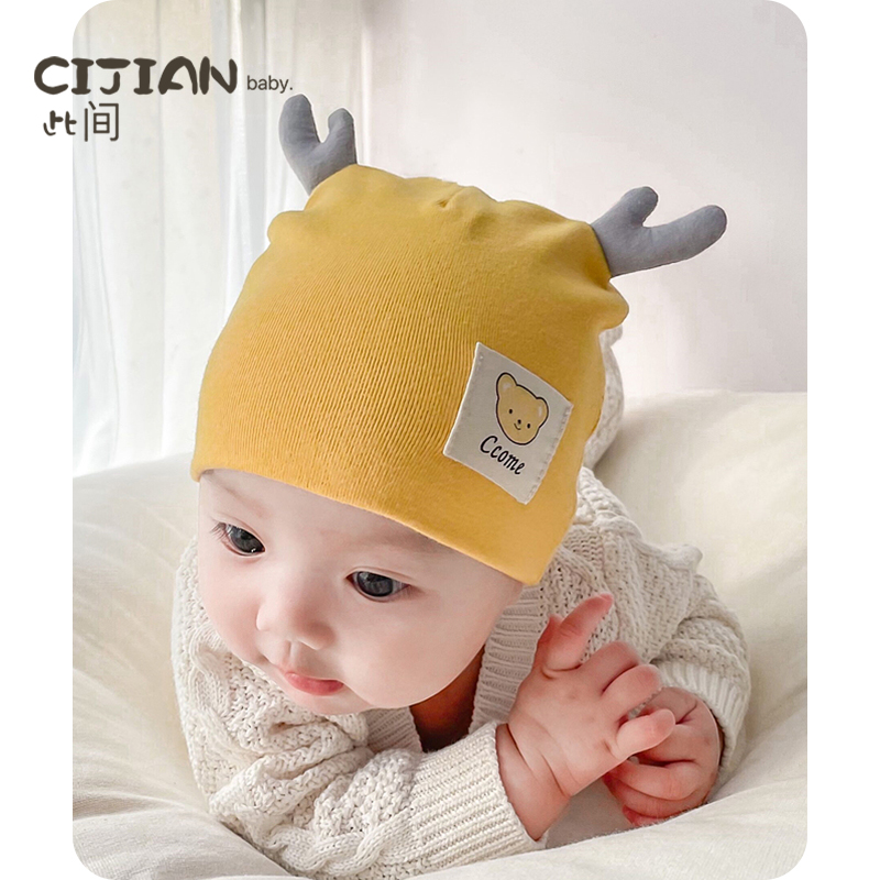 婴儿帽子春秋季薄款婴幼儿初生儿