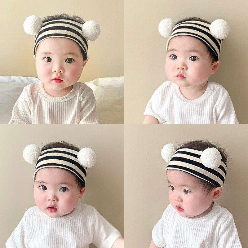 宝宝发饰春秋季婴幼儿头巾夏季男宝女宝薄款头饰儿童ins风发带