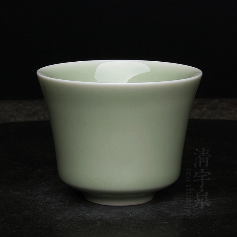 台湾蔡晓芳主人杯单色釉 碧青釉 菊泉杯晓芳窑颜色釉品杯功夫茶杯