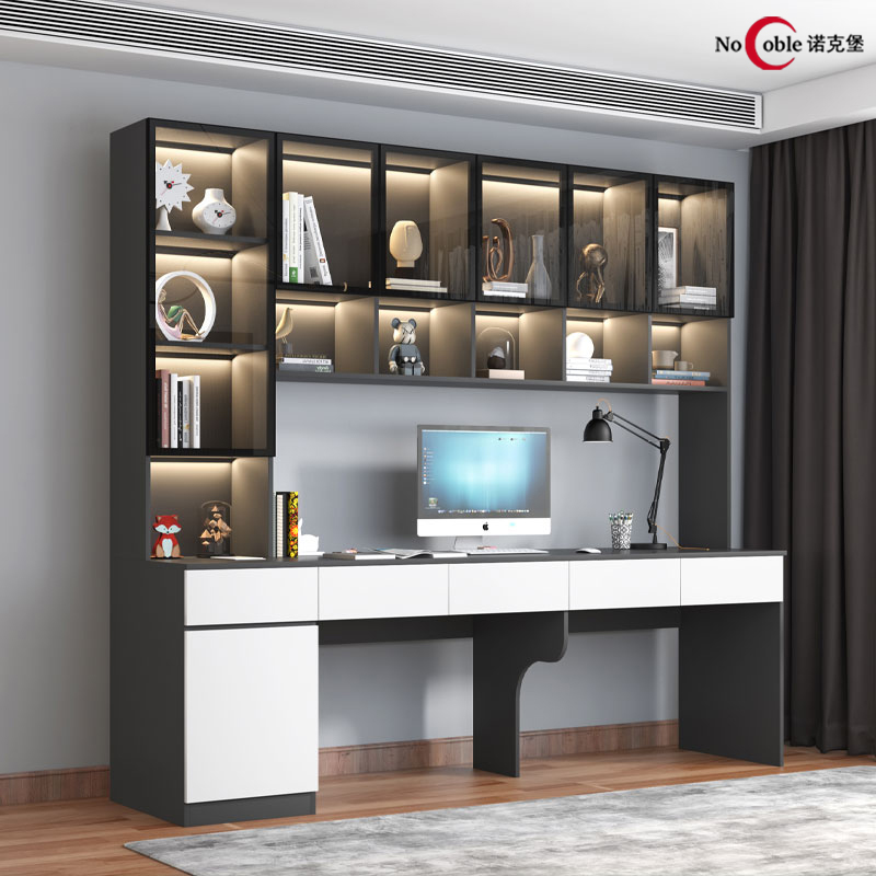 书桌书柜电脑桌简约轻奢