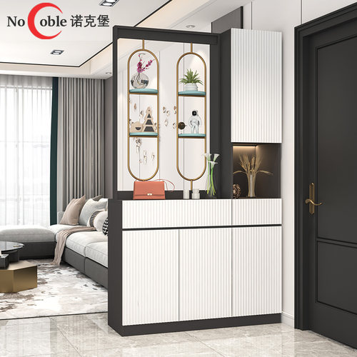 轻奢入户玄关柜门厅铁艺北欧一体