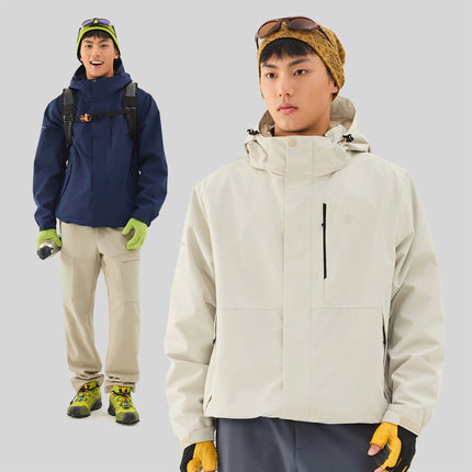 探拓秋冬户外防水三合一冲锋衣男款运动登山保暖外套防风冲锋衣
