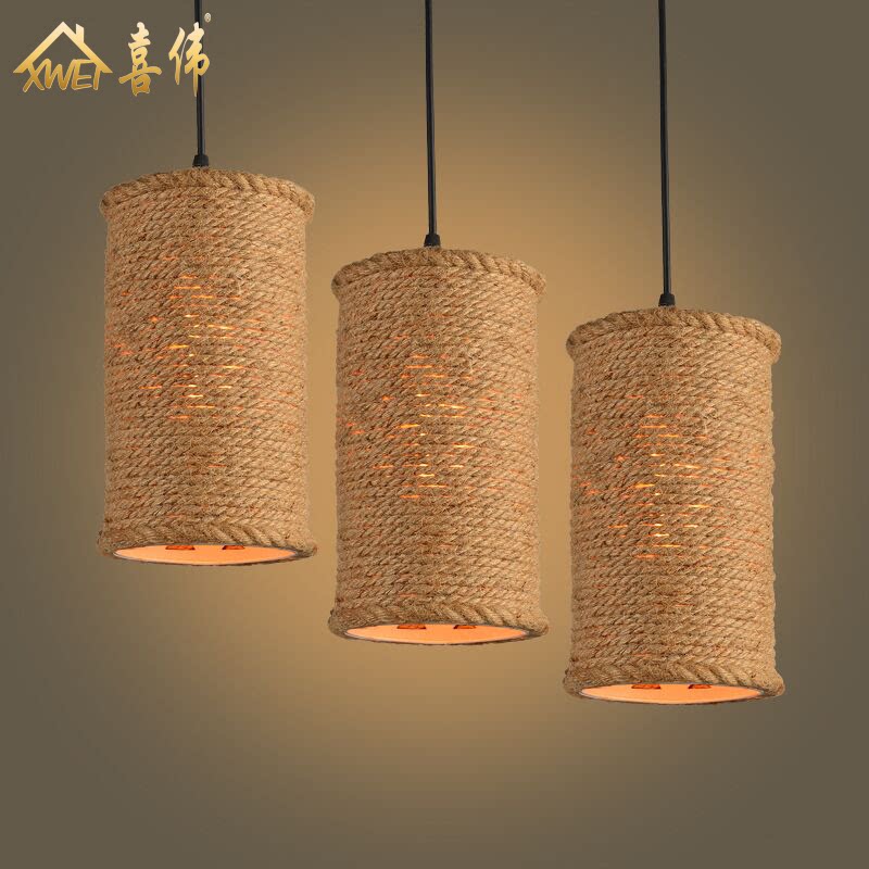 American country Retro originality Personalized Restaurant Café leisure time Bar Desk Decorative lighting Hemp rope a chandelierin the Decoration main material , Lamps , 吊灯(新增), 餐厅吊灯 category - from Buy2taobao.com to provide professional Taobao agent buy service