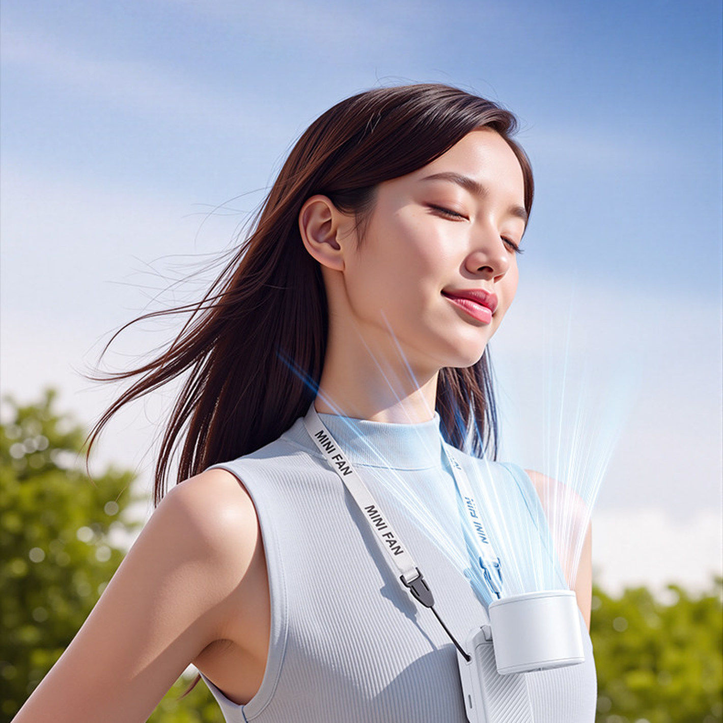 【 2026 New Model Refrigeration and Air Conditioning 】 Handheld Mini Fan, small, ultra-long battery life, portable, silent desktop, usb charging fan, Super powerful outdoor folding neck-hanging cooling wonder, Set in f thumbnail 5