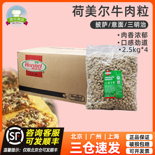 比萨沙拉焗饭粒冷冻半成品西餐披萨粒 荷美尔牛肉粒2.5kg 4袋整箱