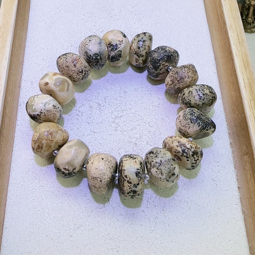 奥利奥蜜蜡饼子手串，18-20