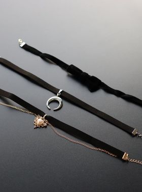 复古红玫瑰花朵蕾丝女式假领子