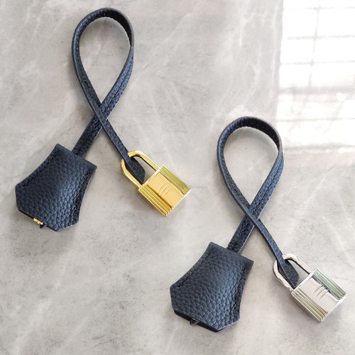 H家铂金凯莉包菜篮子皮牌配件真皮头层牛皮togo皮套挂锁挂件坠子