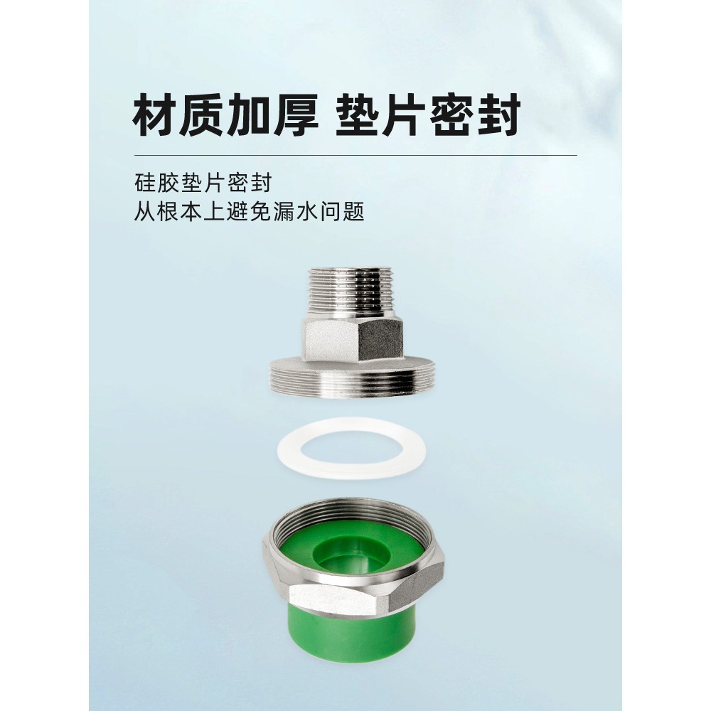 百战阀门黄铜加厚20 25 4分6分ppr外丝活接PPR铜活接水管接头配件