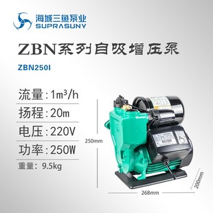 三鱼自吸泵家用井水自来水管道增压泵全自动220v冷热水加压水泵