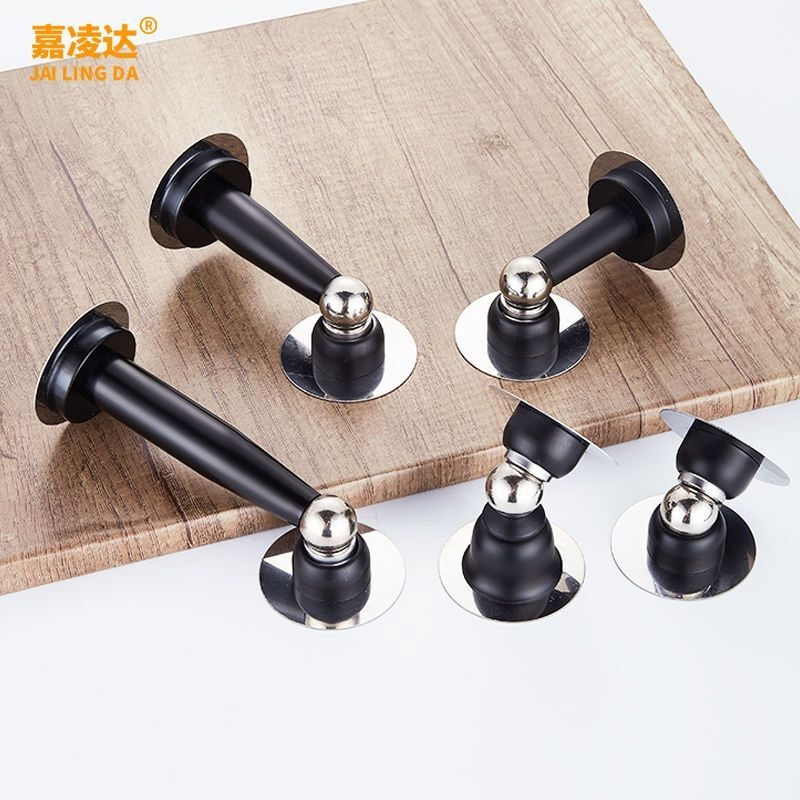嘉凌达免打孔门吸加长墙吸不锈钢卧室强磁防风门碰卫生间门后地吸