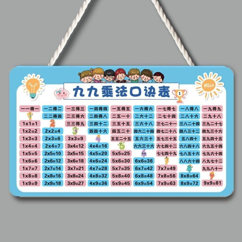 一二年级99九九乘法口诀表背诵神器拼音表声母韵母加减除法口诀表