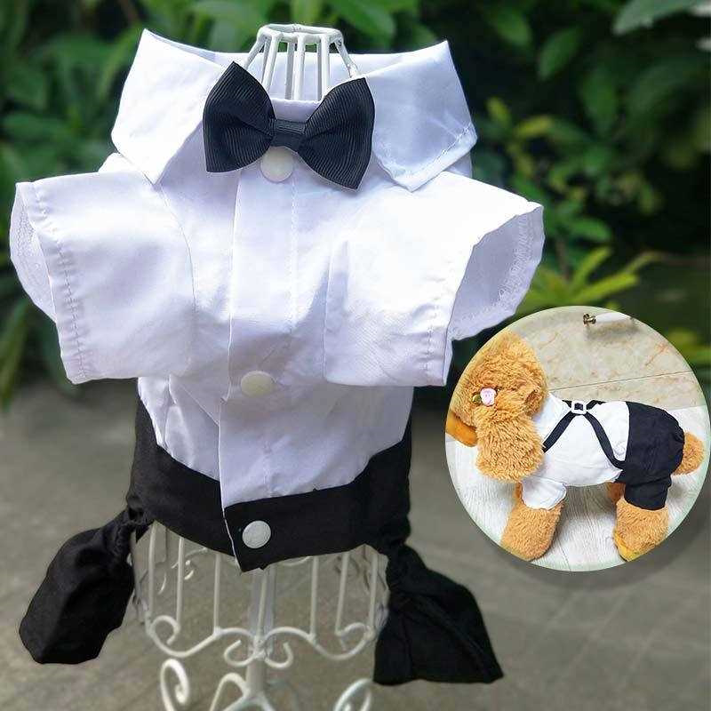 网红狗狗衣服春夏装背带小西装泰迪狗狗衣服结婚帅气英伦风四脚衣
