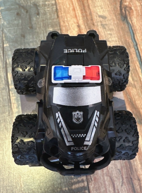 爆款儿童玩具警车四驱越野警车特技惯性旋转易操控耐摔攀爬小汽车