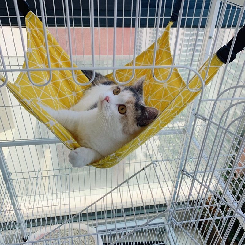 猫吊床秋冬宠物猫垫加绒猫咪挂笼吊床挂钩猫窝猫床仓鼠笼宠物吊床