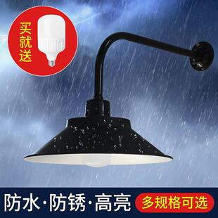 户外路灯工矿灯防雨灯 马路弯杆灯过道灯门口壁灯室外防水灯罩灯