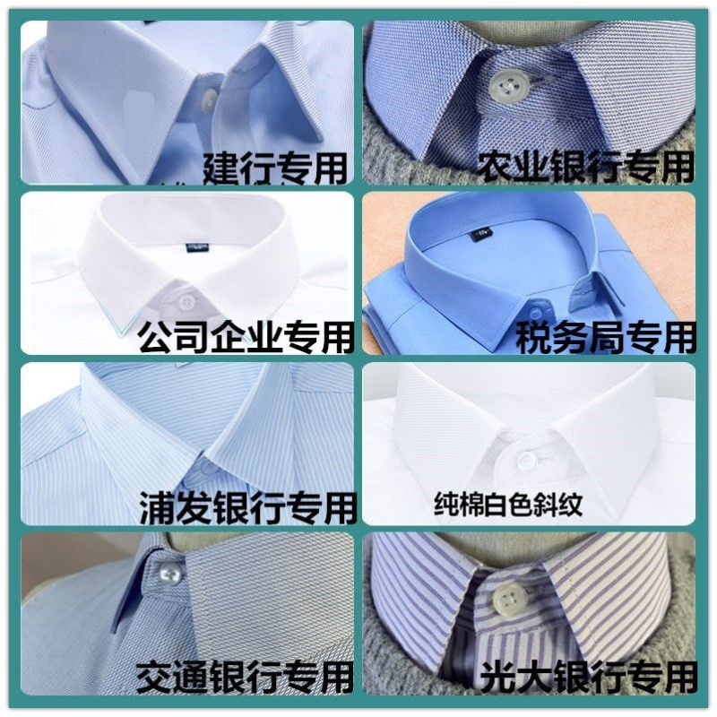 衬衫假领子节约领毛衣装饰领各大银行税务蓝白色领子尖领小方领子