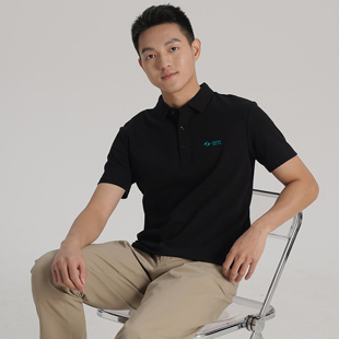 东风奕派汽车新能源4S店员工装 汽车美容工作服POLO衫 翻领T恤短袖