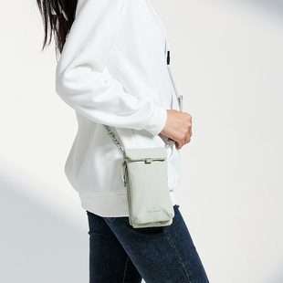 日本SANWASUPPLY手机包女款单肩斜挎迷你小包双机收纳便携户外包大容量杂物包休闲包