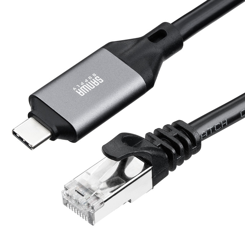 日本SANWA网线Type-C转RJ45网口LAN直连MAC地址直通功能免驱动6类