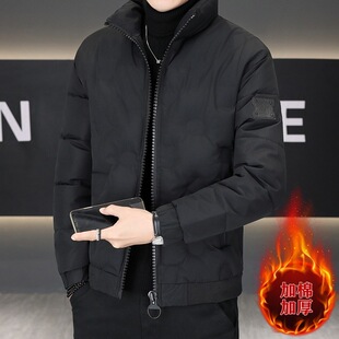 秋冬季加厚棉衣男韩版修身潮流帅气立领保暖棉服冬装短款棉袄外套