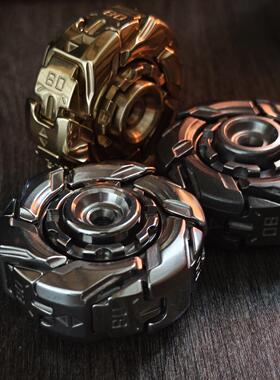 不锈钢新款暴躁08石洗EDC手指尖陀螺躁动解压神器开甲减压玩具