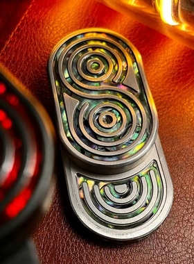 【律动贝母】机械推牌edc玩具成人解压金属fk礼物mot复刻指尖陀螺