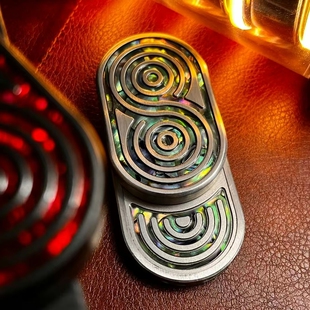 【律动贝母】机械推牌edc玩具成人解压金属fk礼物mot复刻指尖陀螺