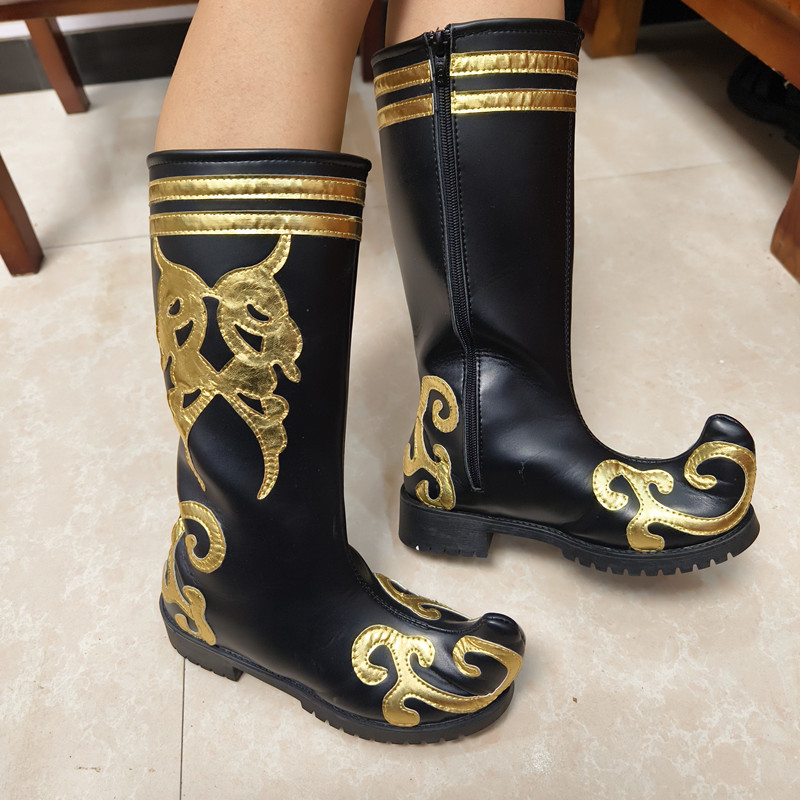 瑶哲萱藏族靴蒙古靴民族舞鞋