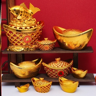 拍照道具2026新年装饰镂空仿真元宝招财进宝金元宝过年春节布置