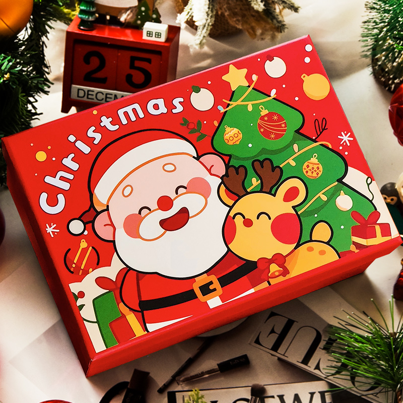 圣诞礼盒空盒大号礼品盒平安夜盒子高级感礼物包装盒圣诞节礼物盒