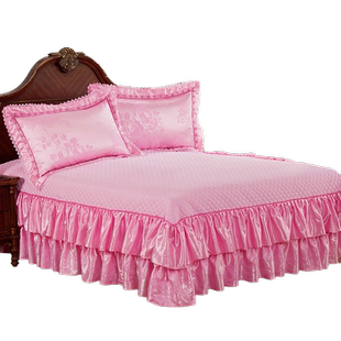 2022新款床罩全棉单件三件套床套保护套纯棉高端床笠床裙款二合一