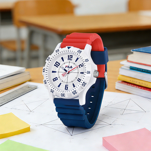 FILA斐乐男女款初高中学生静音只看时间公务员考试用石英手表6846