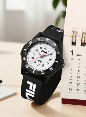 FILA斐乐男女款初高中学生静音只看时间考试专用石英指针手表6761